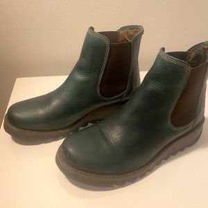 Fly London Chelsea Ankle Boots - Salv, Petrol